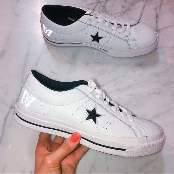 Nike Shoes - Converse custom one star Reflective butterfly